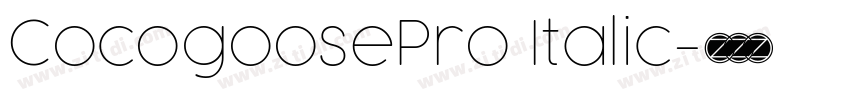 CocogoosePro Italic字体转换